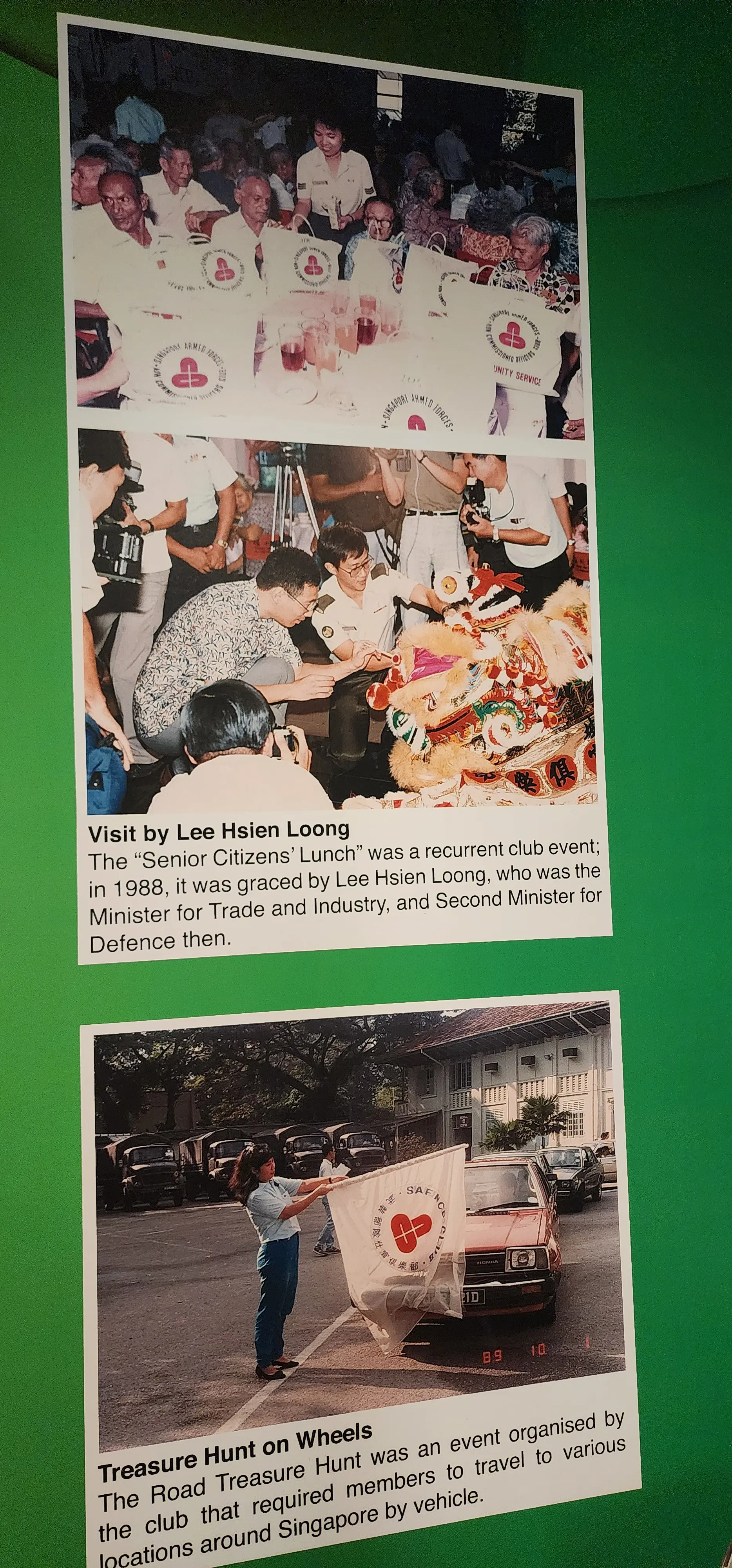 Historic senior citizens lunch connected to the SAF NCO Club, reflecting community outreach and fellowship.