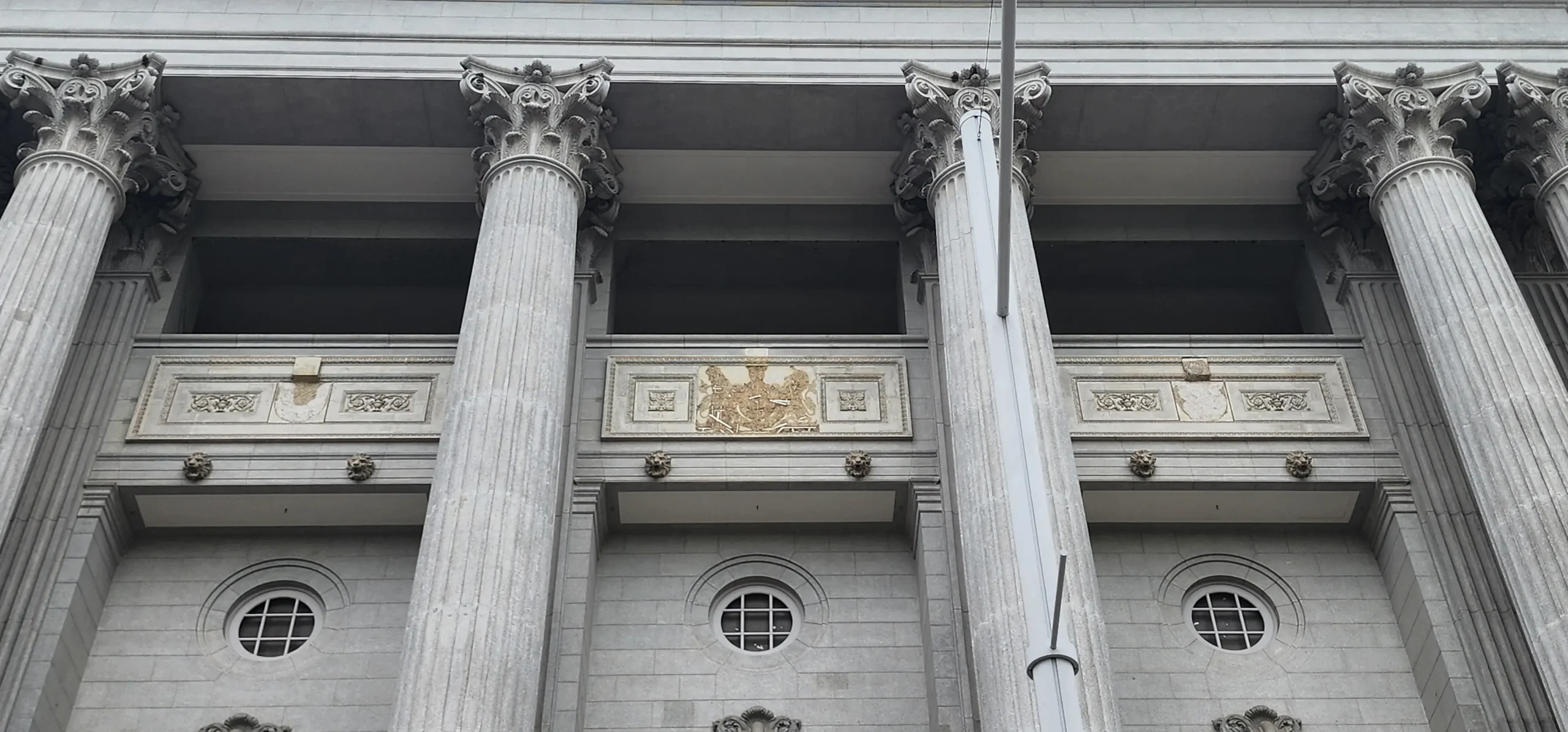 Ornamental architectural detail at National Gallery Singapore showing civic heritage