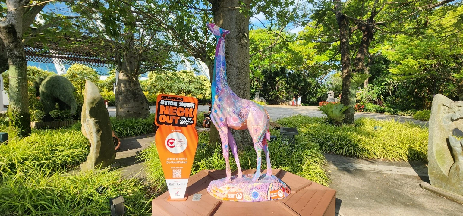 GiraffesSG Stick Your Neck Out display at Gardens by the Bay