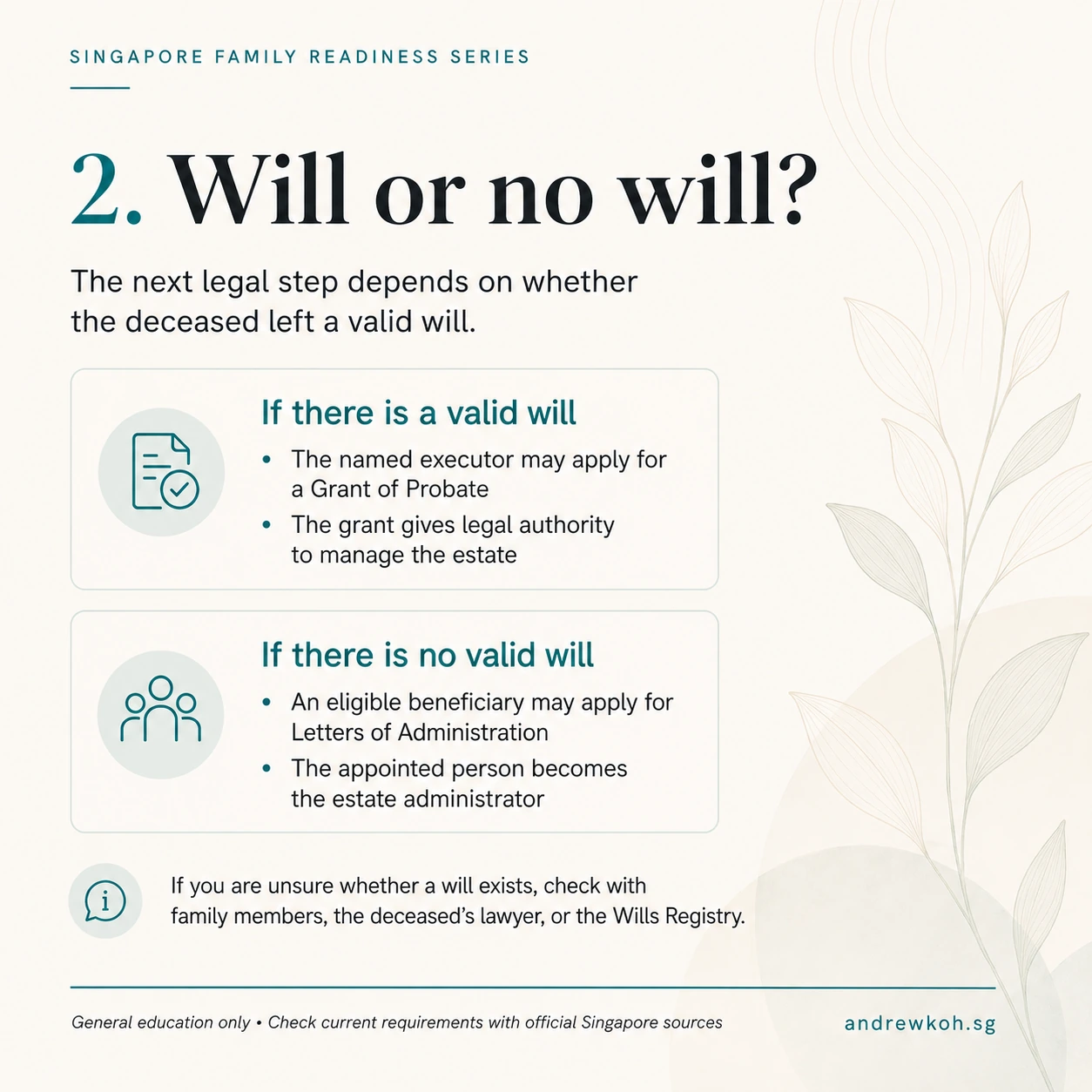 Will or no will Singapore estate guide slide