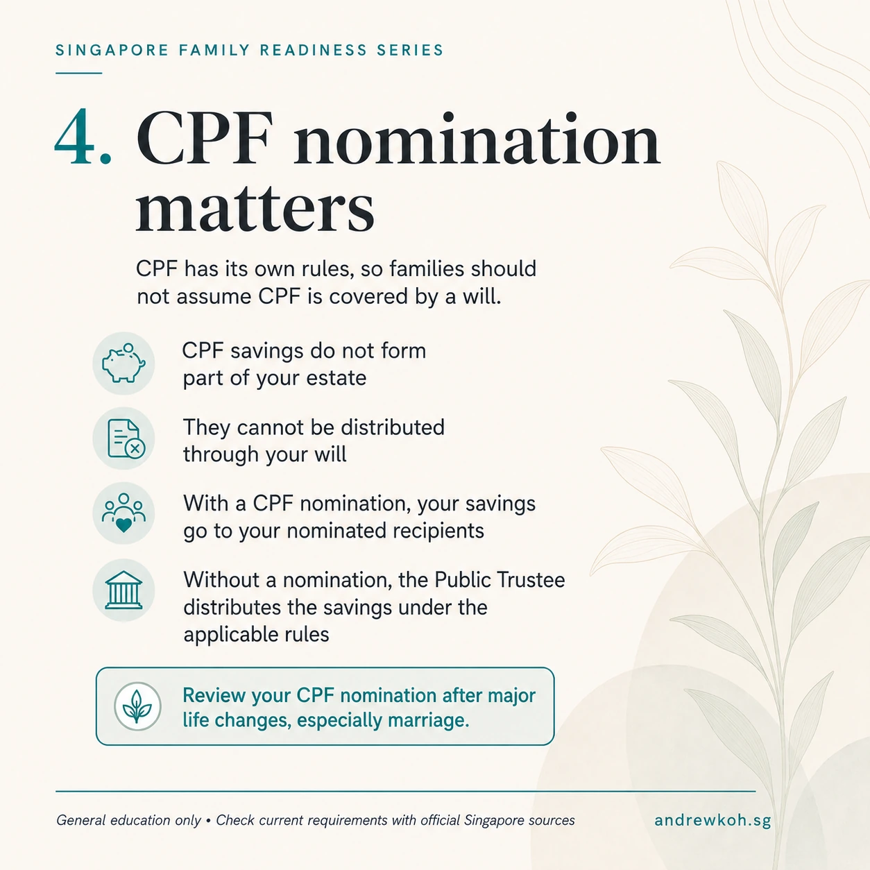 CPF nomination matters Singapore slide