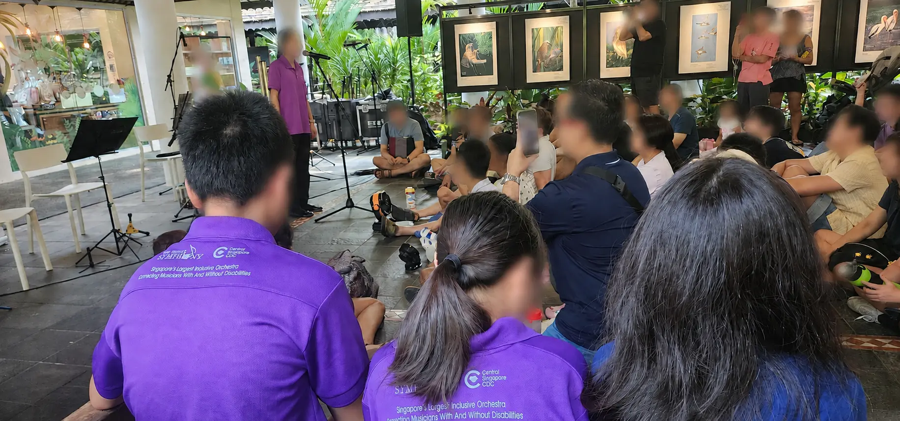 An audience gathered for a performance by The Purple Symphony at Singapore Botanic Gardens