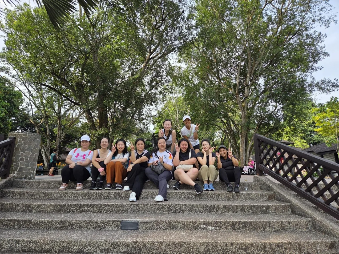 MindChamps Thomson preschool colleagues together during an outdoor team outing